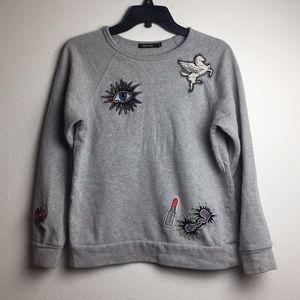 OBEY embroidered sweatshirt grey